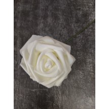 Цветы из фоамирана на проволоке 7 см цв. айвори,  цена за 1 шт